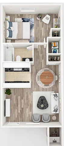 Floor plan Willow 1x1