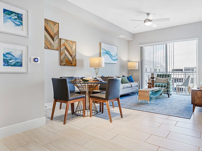 Furnished open concept apartment in Boca Raton Florida.
