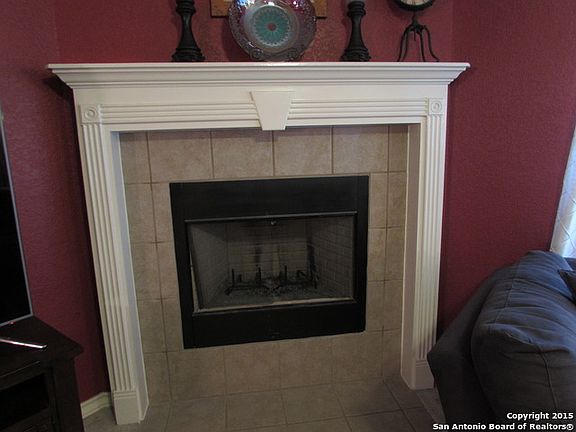 Fireplace in living area 