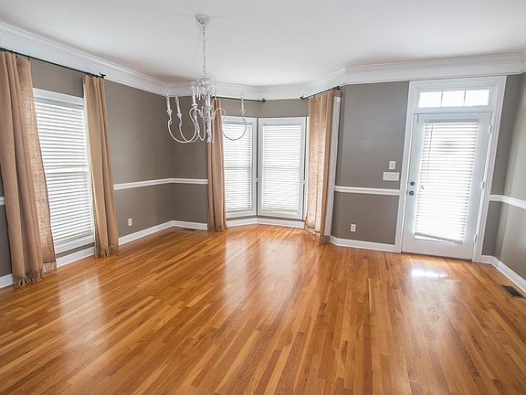 The formal dining space allows plenty of room for a large ta