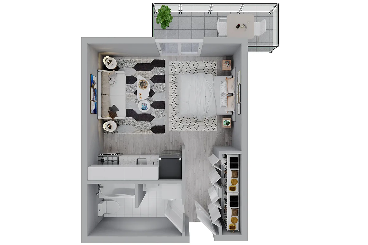 Floor plan Studio - Plaza