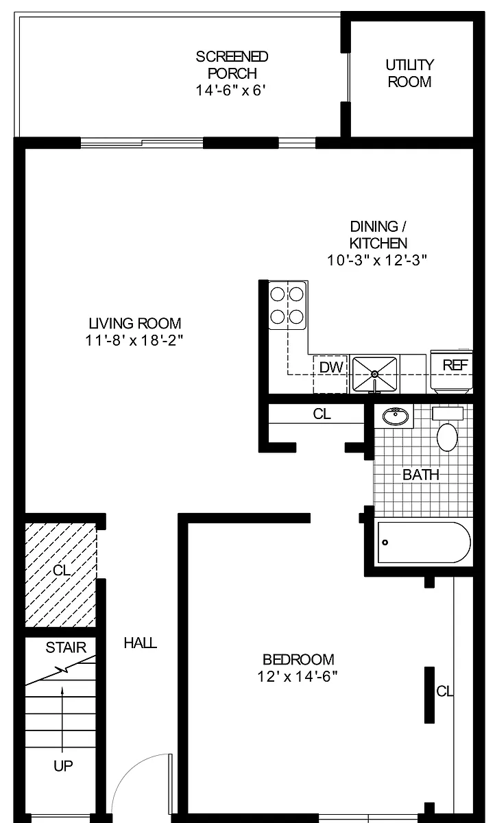 Floor plan 1 Bedroom 1st Floor