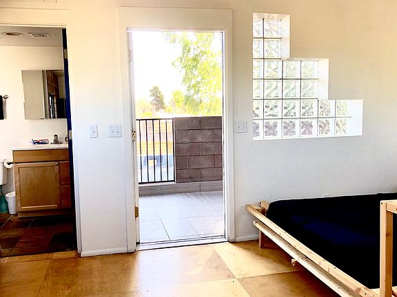 The entrance space, with glass blocks to ensure natural ligh