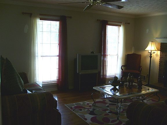 Hardwood floors in living area