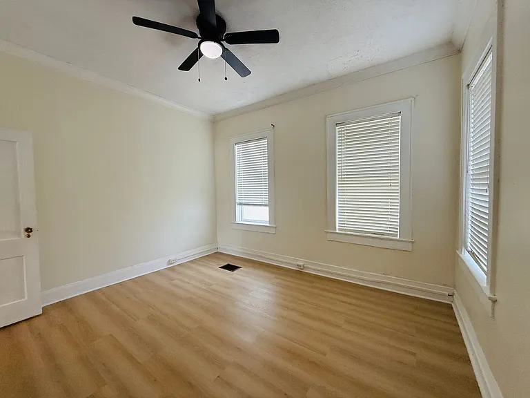 view of the bedroom with all new luxury vinyl flooring