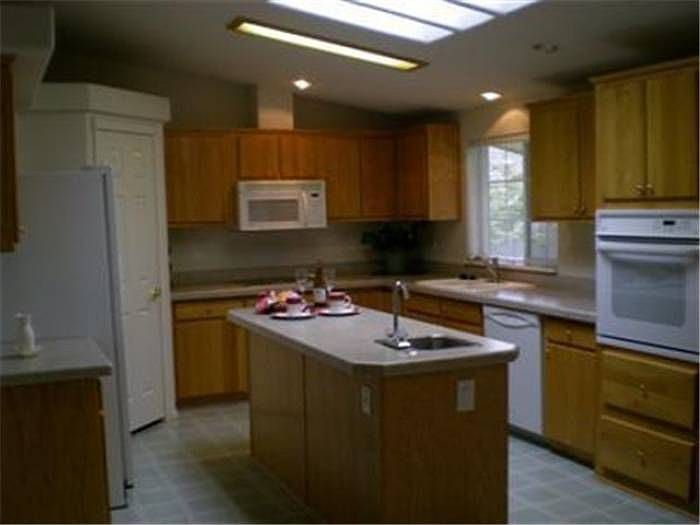 Kitchen with prep island