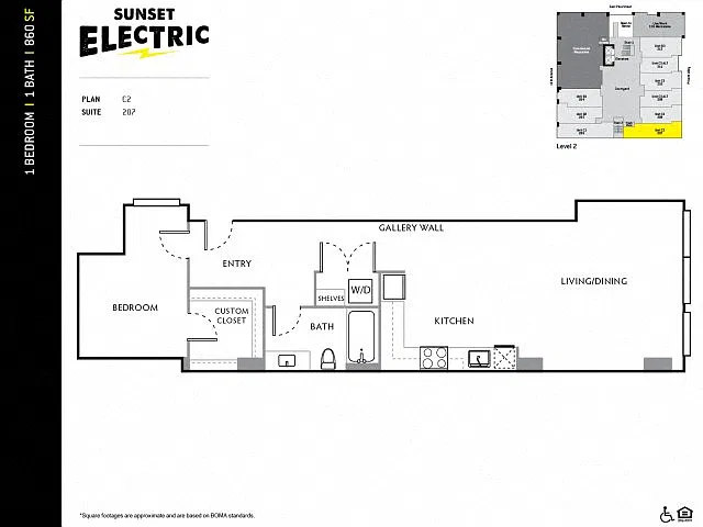 Floor plan 1X1 O