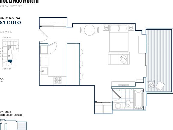 2nd image of 70 W 37th St #1704