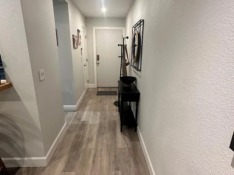 Looking to front door from dining area