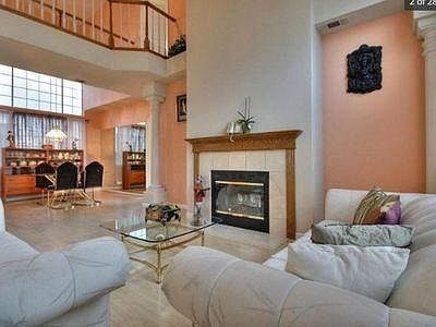 Living room and formal dining room