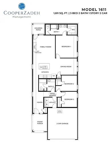 Floor plan 3 Bed 3 Bath