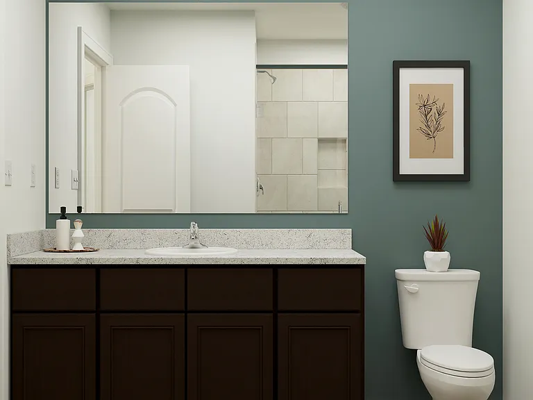 The beautiful master bathroom.