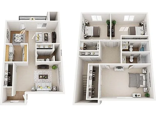 Floor plan 3BR/2.5BA Townhouse