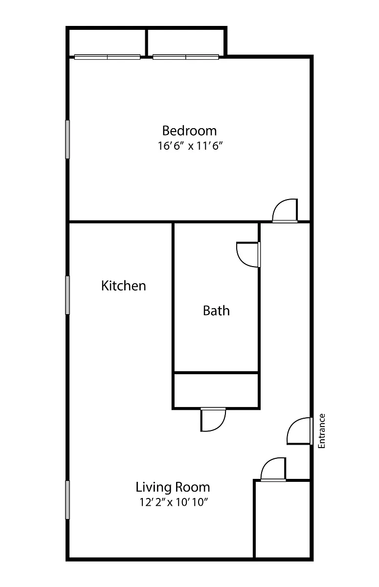 Floor plan 1 Bed/1 Bath