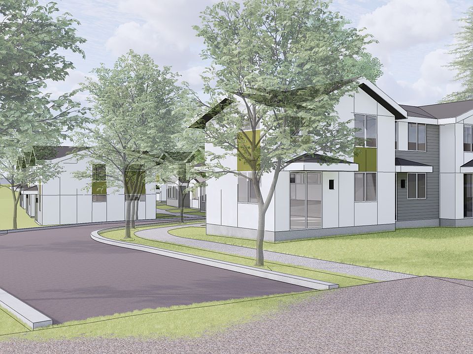 Community road and exterior rendering
