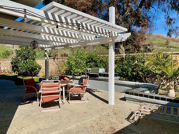Shaded sitting area on Patio