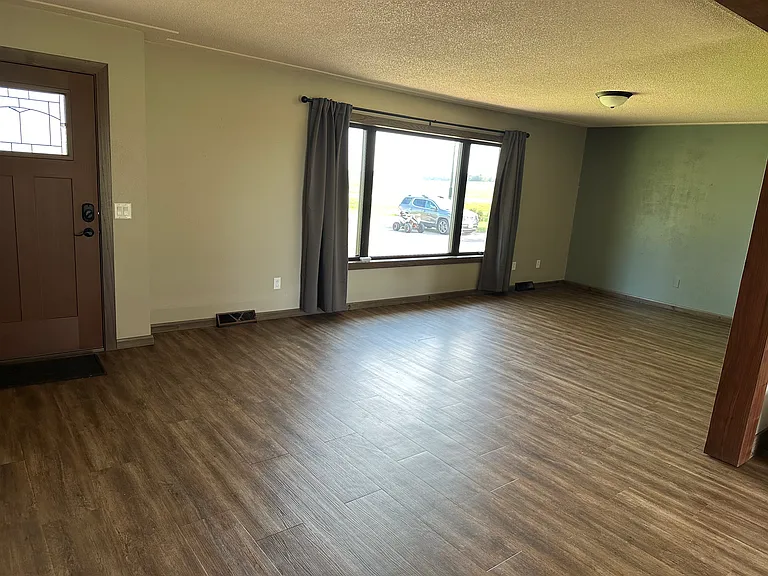 Front entry door and main living room.
