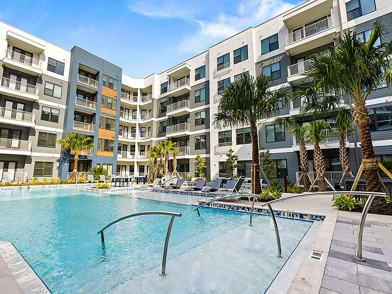 Ground Floor Resort-Style Pool |The Station at San Marco| Jacksonville, FL