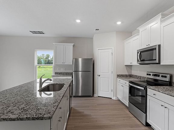 Large granite island