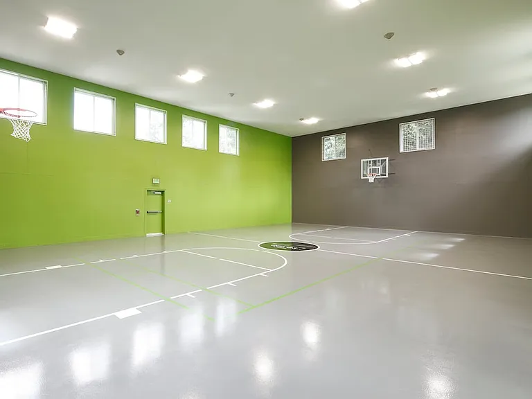 Indoor basketball court