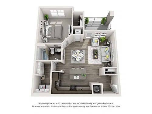 Floor plan 1X1 C