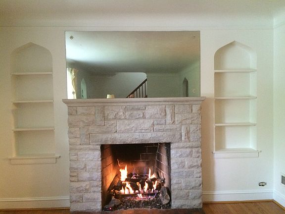 Gas fireplace in living room