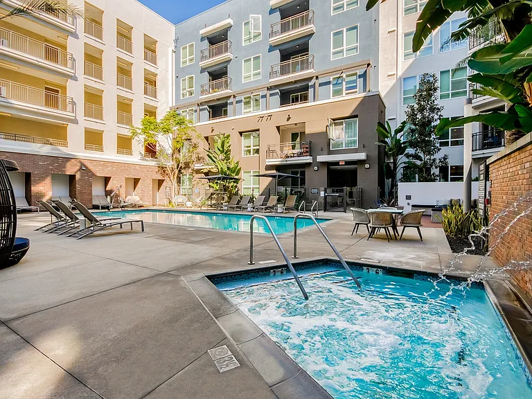 Lounge by the pool and spa or take a dip