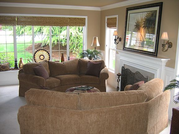 Living Room, 1 of three marble lined fireplaces