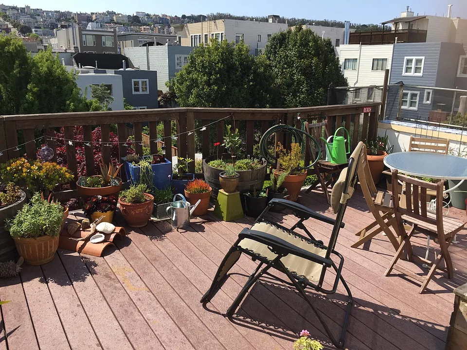 south facing deck