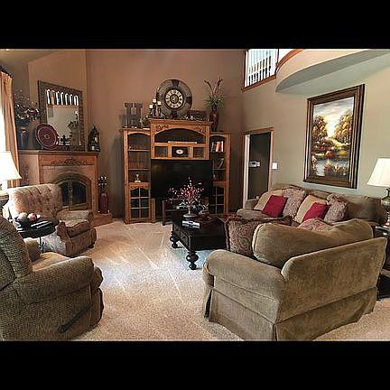 Downstairs LR w/ fireplace 