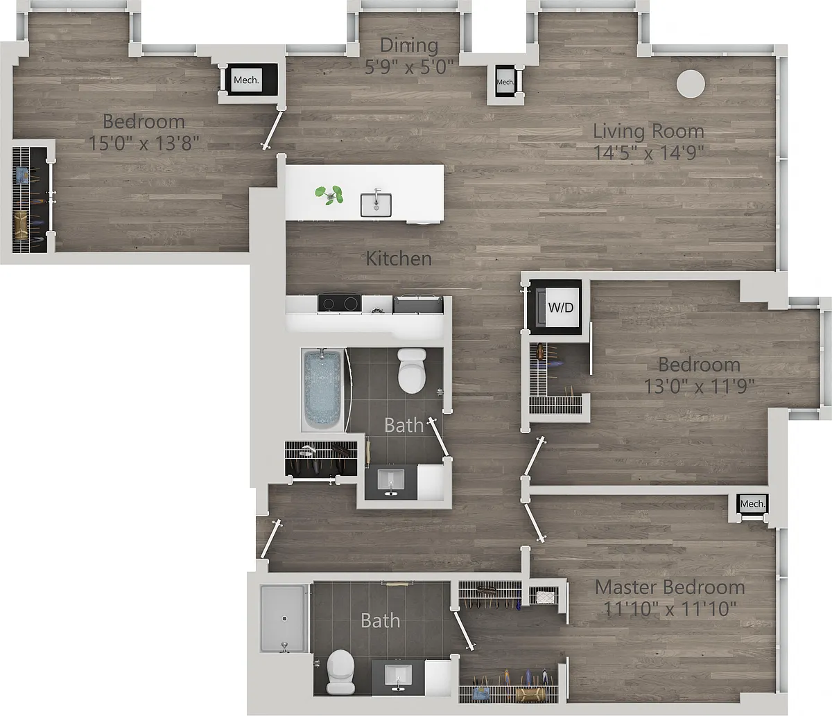 Floor plan 1-3A