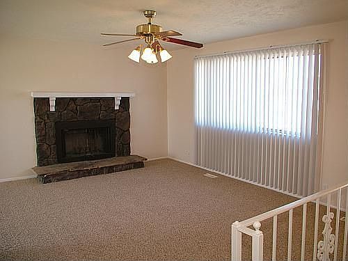 LIving room with fireplace