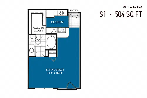 Floor plan Studio S1