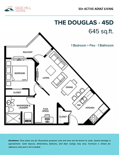 Floor plan 45D - Douglas - Ages 55+ Building