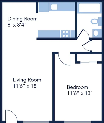 Floor plan 1 Bedroom
