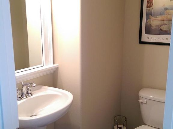 1/2 bath located downstairs