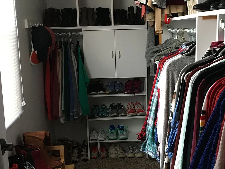 Walk in closet off the master bedroom