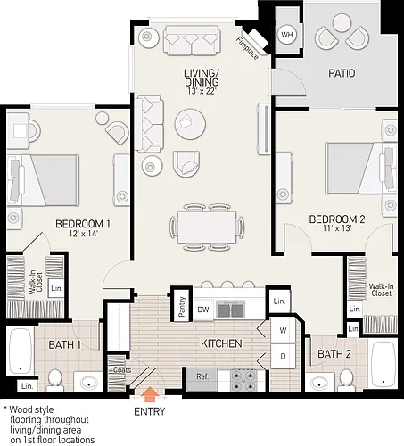 Floor plan Plan T