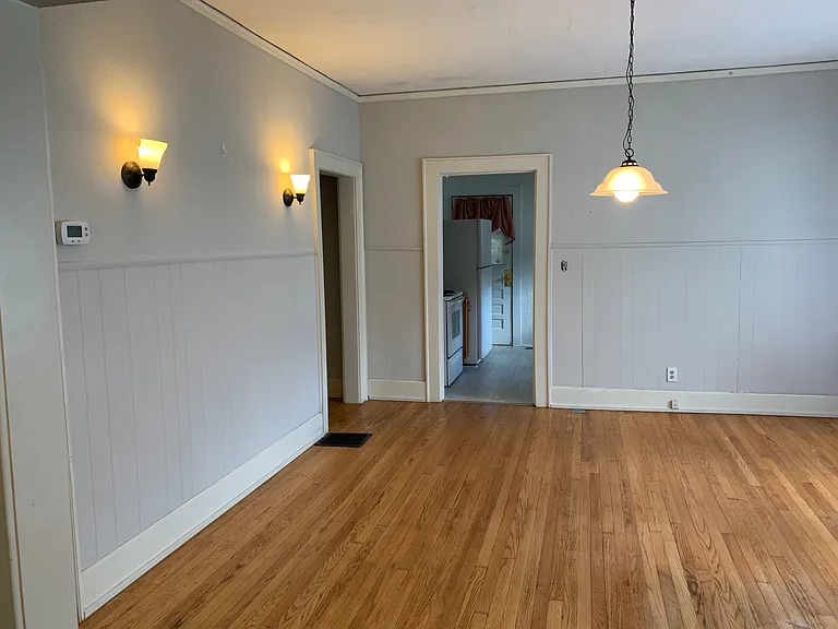 dining room with view of kitchen