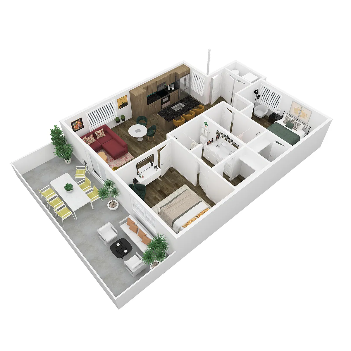Floor plan 2 Bed/2 Bath