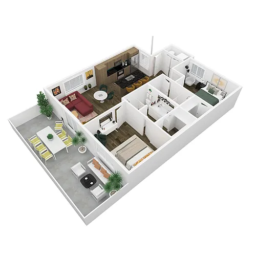 Floor plan 2 Bed/2 Bath