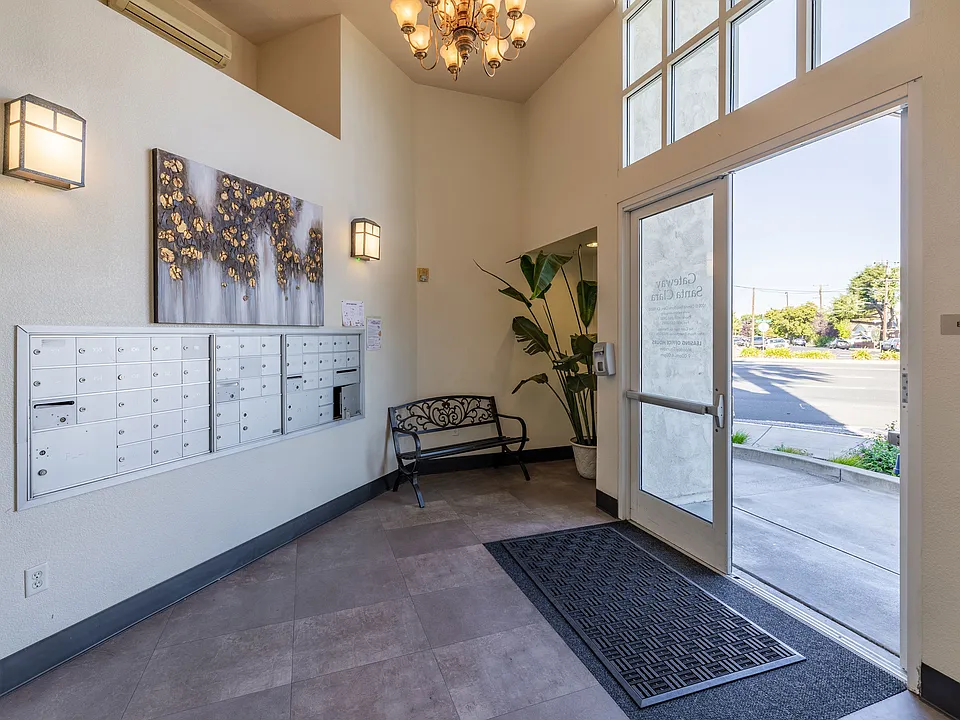 Warm and inviting entrance.
