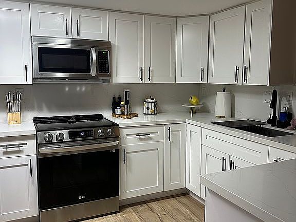 Stainless steel appliances. 