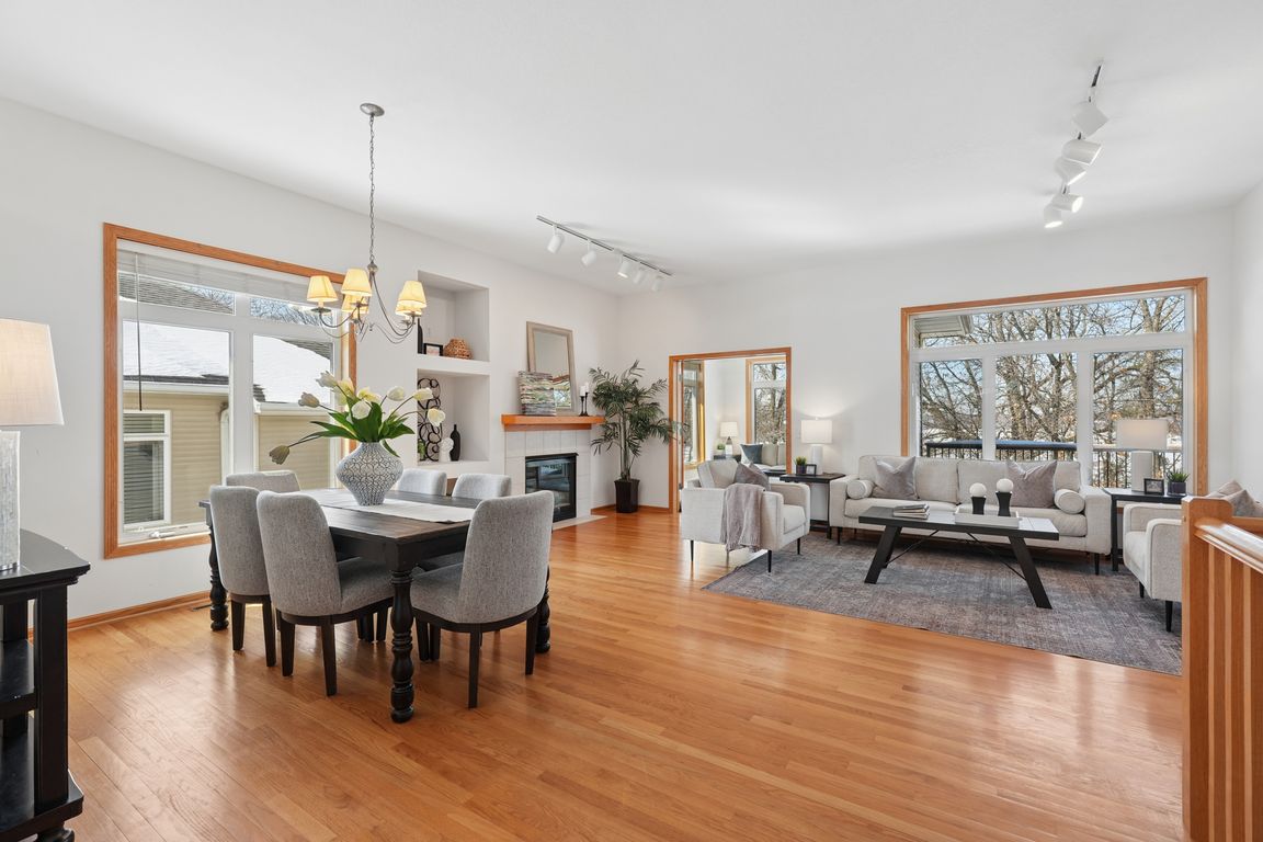 Open layout main floor has a spacious dining room, living room and opens to sunroom