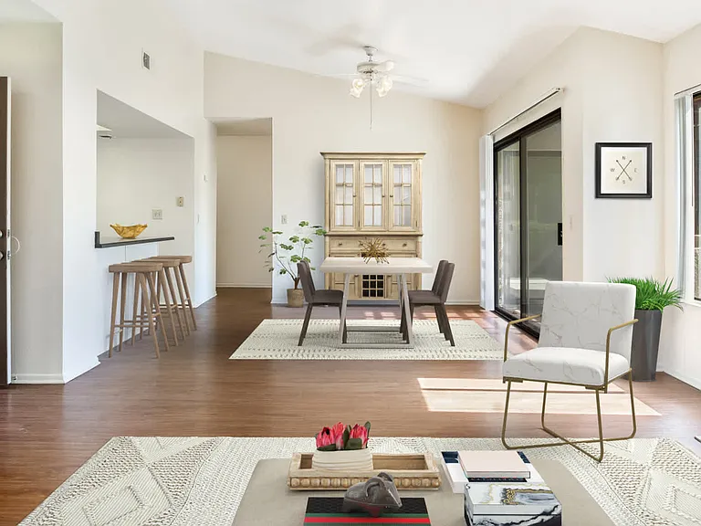Living Room with Hard Surface Flooring and Patio
