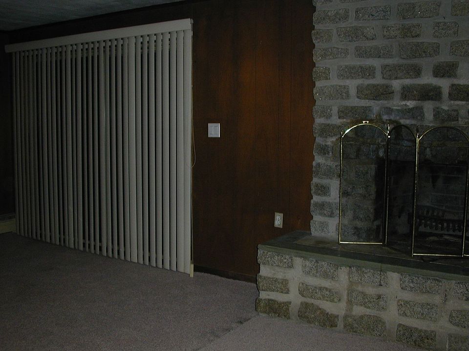 fireplace room & slider