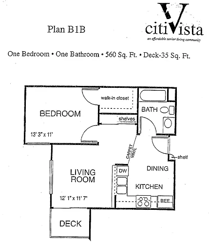 Floor plan B1B | Age 55+