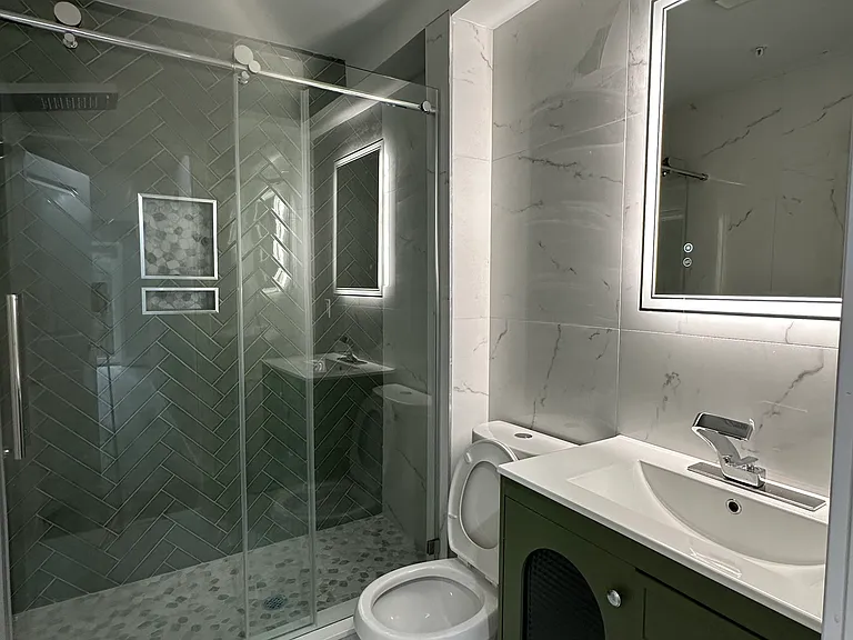 3rd bathroom in basement with walkin shower