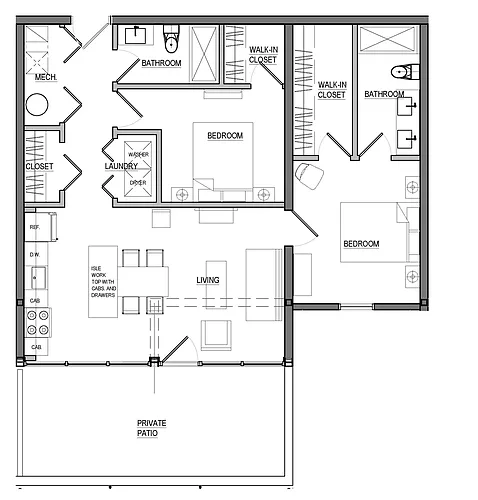 Floor plan Two Bedroom