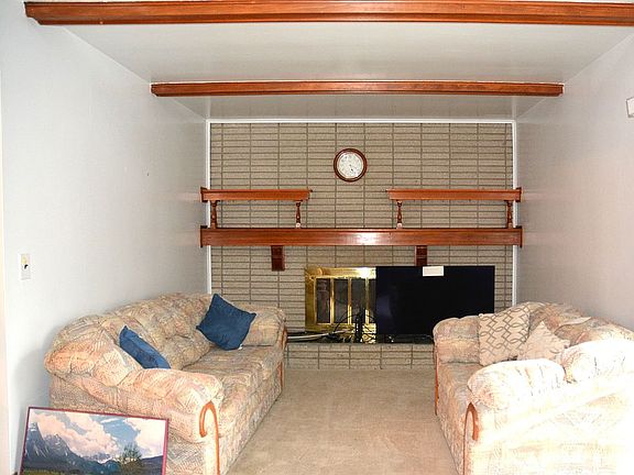 family room with fireplace